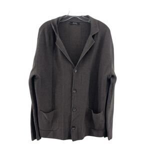 Digel Men's Brown Merino Wool Cardigan Sweater EU 50 Preowned